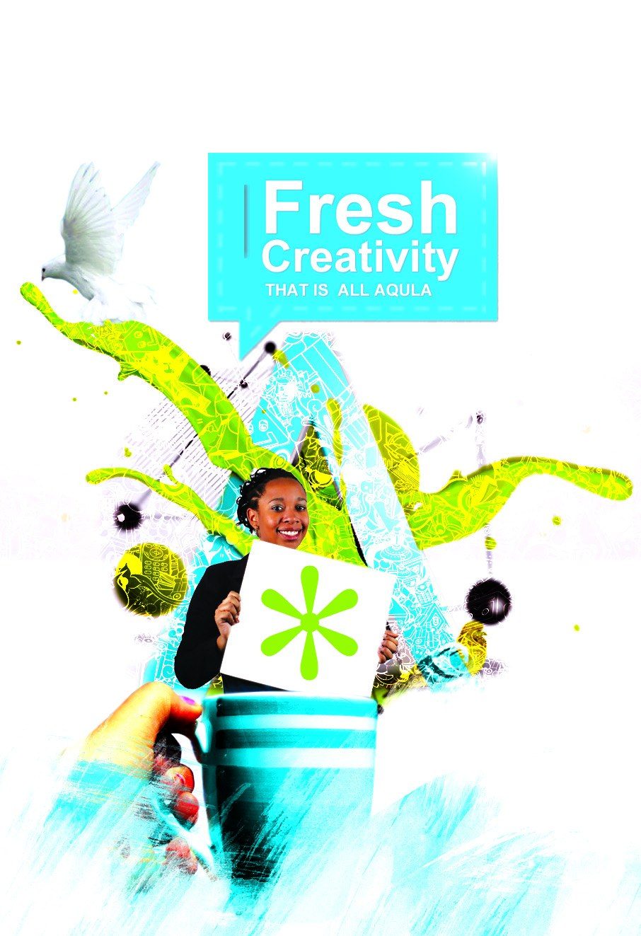 Aqula campaign artwork: Fresh creativity, that is all Aqula